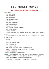 人教版数学七年级下册期末知识梳理+题型解题方法+专题过关专题06  数据的收集、整理与描述（2份打包，原卷版+含解析）