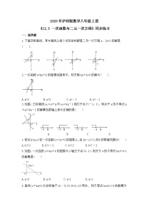 初中12.3 一次函数与二元一次方程精品课堂检测