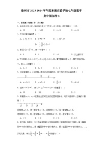 江苏省徐州市东湖实验学校2023-2024学年七年级上学期数学期中模拟卷5