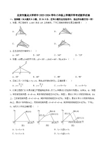 北京市重点大学附中2023-2024学年八年级上学期开学考试数学试卷