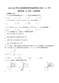 山东省淄博市周村区周村区实验中学2022-2023学年九年级上学期10月月考数学试题