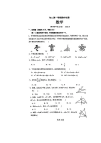 北京海淀清华附中外籍人员子女学校2023~2024学年八年级第一学期期中数学试卷