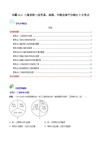 专题11.1 三角形的三边关系、高线、中线及角平分线之十大考点-【学霸满分】2023-2024学年八年级数学上册重难点专题提优训练（人教版）