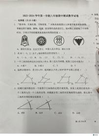 河南省洛阳市东升第二中学2023-2024学年八年级上学期11月期中数学试题