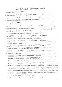 重庆市万州区纯阳中学校2023-2024学年八年级上学期第一次月考数学试卷