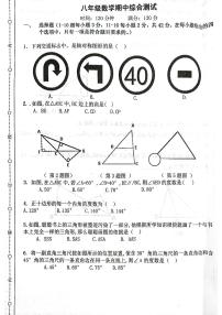 河北省沧州市青县树人学校2023-2024学年八年级上学期11月期中数学试题