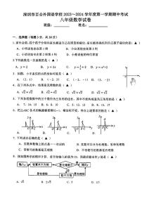 广东省深圳市龙岗区百合外国语学校2023～2024学年八年级第一学期数学期中考试