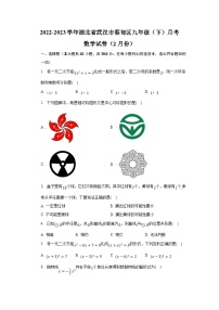 湖北省武汉市蔡甸区2023届九年级下学期2月月考数学试卷(含解析)