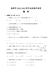 湖南省湘潭市五校2023届九年级上学期期中联考数学试卷(含答案)