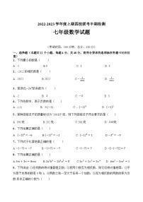 重庆市江津区京师实验学校等四校2022-2023学年七年级上学期10月半期检测数学试卷(含答案)