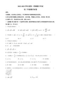 广东省深圳市深圳中学联考2022-2023学年八年级上学期期中考试数学试题（原卷及解析版）