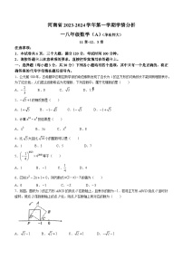 河南省驻马店市泌阳县光亚学校2023-2024学年八年级上学期10月月考数学试题