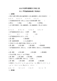 北师大版八年级上册2 平面直角坐标系精品复习练习题