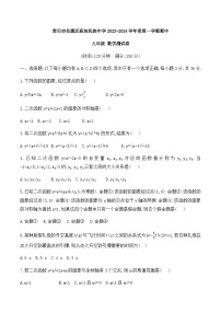 贵阳市花溪区高坡民族中学2023-2024学年度第一学期期中九年级数学