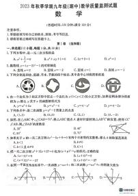 广西壮族自治区柳州市柳江区2023-2024学年九年级上学期11月期中数学试题