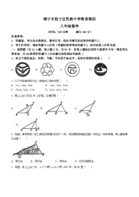 广西南宁市邕宁区民族中学2023-2024学年八年级上学期数学期中试题(无答案)