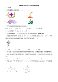 江苏省徐州市树人初级中学2023-—2024学年 上学期八年级数学期中模拟卷