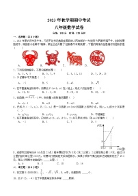 江苏省 盐城市 盐城经济技术开发区盐城市新景路初级中学2023-2024学年上学期八年级数学期中试卷