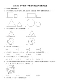 吉林省长春市榆树市太安乡中学校2023-2024学年九年级上学期11月期中数学试题