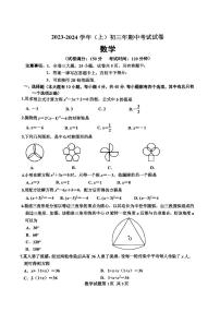 福建省厦门海沧实验中学2023—2024学年好上学期九年级数学期中考试卷