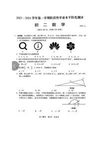 江苏省苏州市四市2023-2024学年八年级上学期数学期中 试题