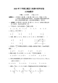 湖南省岳阳市云溪区八校2023-2024学年九年级上学期期中考试数学试题