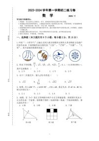 江苏省苏州工业园区星海实验初级中学2023-2024学年上学期八年级数学期中试卷