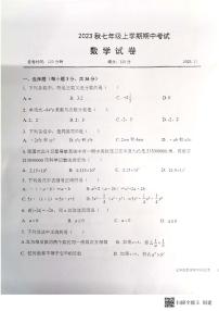 湖北省武汉市新洲区部分学校2023-2024学年七年级上学期期中数学试卷