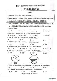 江苏省徐州市邳州市2023-2024学年上学期期中抽测九年级数学试卷