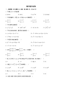 人教版七年级下学期期中数学真题