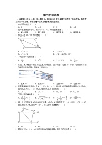 人教版七年级下学期期中数学真题1