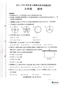 河南省信阳市2023-2024学年九年级上学期11月期中数学试题