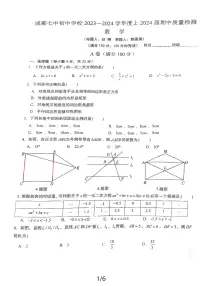 四川省成都市第七中学初中学校2023-2024学年九年级上学期11月期中数学试题
