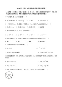 江苏省宿迁市宿豫区三校2023-2024学年九年级上学期10月月考数学试题