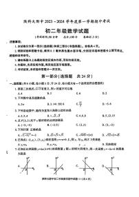 陕西省 咸阳市 秦都区 陕西科技大学附中2023-2024学年上学期八年级期中数学试题