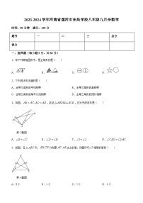 河南省漯河市郾城区漯河宏昌学校2023-2024学年八年级上学期10月月考数学试题