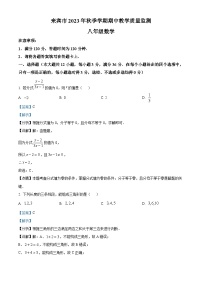 广西壮族自治区来宾市2023-2024学年八年级上学期期中数学试题（学生版+教师版）