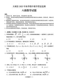 广东省梅州市大埔县2023-—2024学年八年级上学期11月期中数学试题