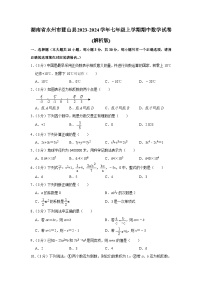 湖南省永州市蓝山县2023-2024学年七年级上学期期中数学试卷