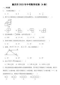 重庆市2023年中考数学试卷（AB合卷）附参考答案