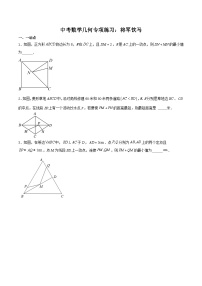 中考数学几何专项练习：将军饮马