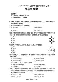 山西省吕梁市中阳县2023—-2024学年九年级上学期期中评估数学试卷