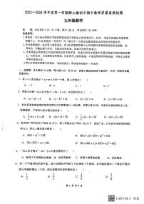 广东省佛山市南海区石门实验学校2023 -2024学年九年级上学期期中数学试题