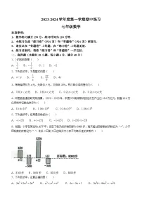 安徽省合肥市庐江县2023-2024学年七年级上学期期中数学试题