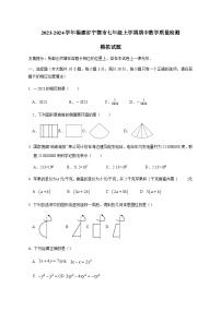 2023-2024学年福建省宁德市七年级上学期期中数学质量检测模拟试题（含解析）