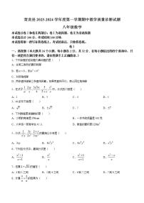 河北省秦皇岛市青龙满族自治县2023-2024学年八年级上学期期中数学试题