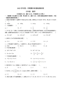 广东省广州市增城区2023-2024学年七年级上学期期中数学试题