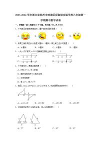 2023-2024学年浙江省杭州市西湖区保俶塔实验学校八年级（上）期中数学试卷（含解析）