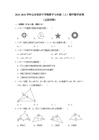 山东省济宁学院附属中学2023—-2024学年上学期七年级期中数学试卷（五四学制）