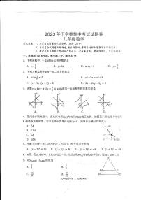 湖南省常德市澧县2023-2024学年九年级上学期11月期中数学试题